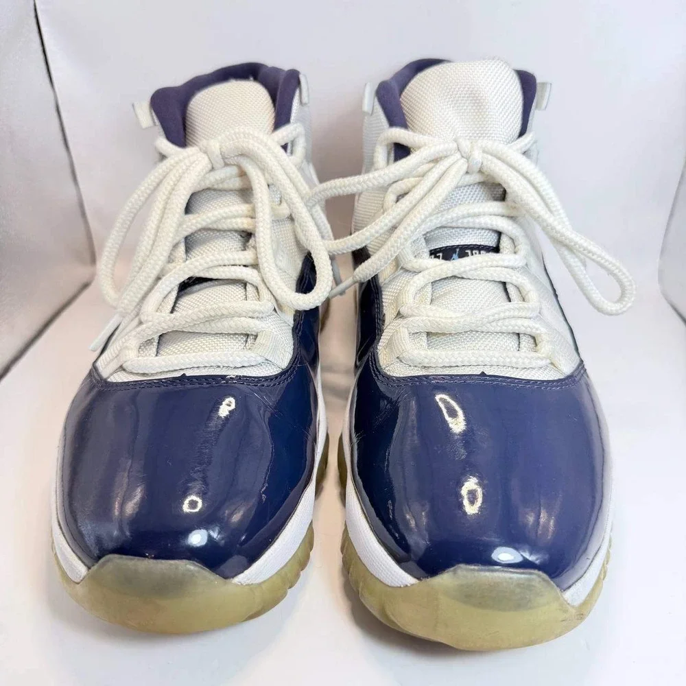 Jordan 11 Retro Win Like 82 White Navy Blue 378037-123 Mens Size 10 Good